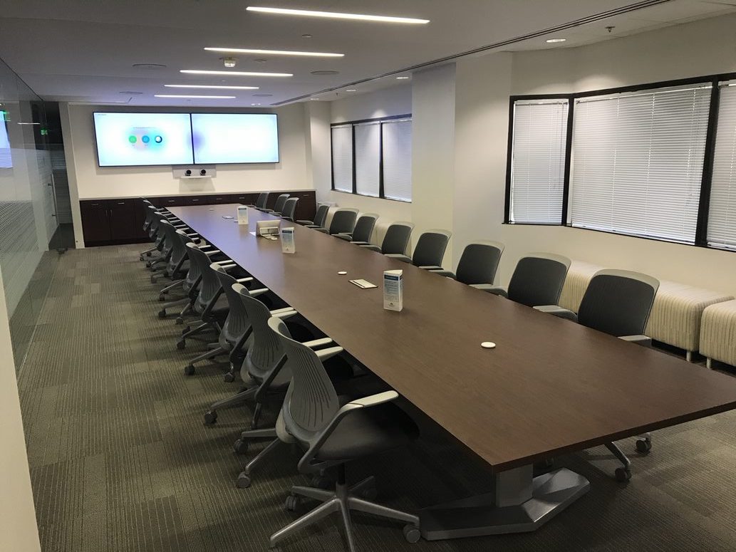 RoomReady integrated AV technology to this conference room